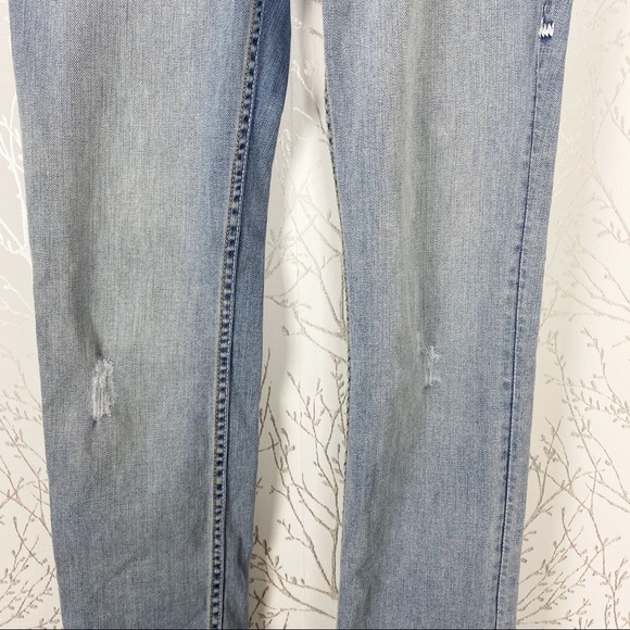 COOGI Vintage Light Wash Embroidered Pocket Distressed Straight Jeans 5/6 - Picture 7 of 15